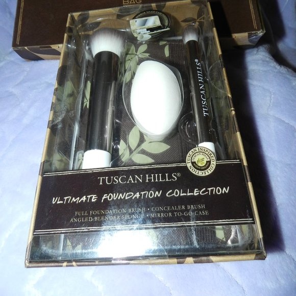 Tuscany Hills Ultimate Makeup Brush Kit With Mirror Travel Case 🆕Fast💨⚡🚚 - Picture 1 of 11